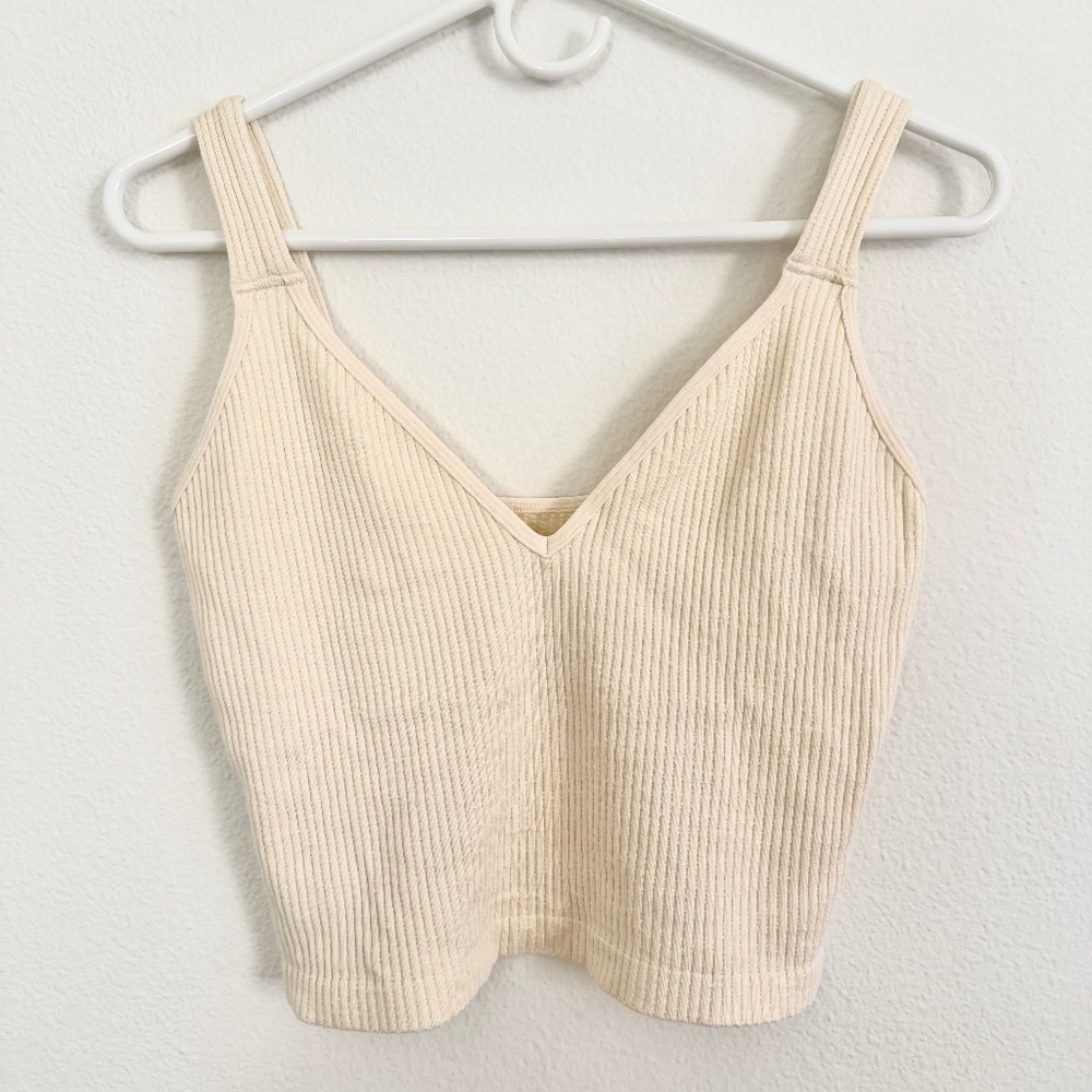 Free People Cream Cropped Cami / Brami Medium (M/L)